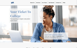 Your Ticket To College website screenshot Your Ticket To College website screenshot